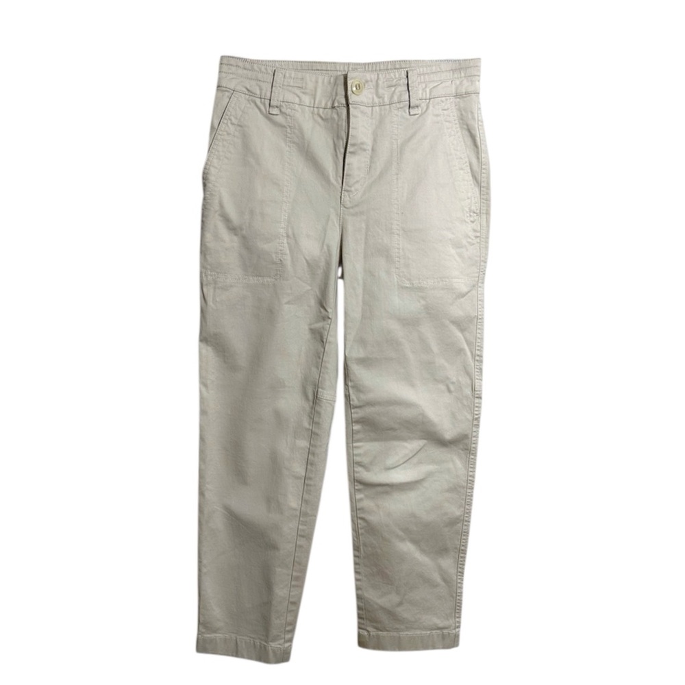 Vince Khaki Beige Pants Women Size 4 Minimalist Chino Cotton Blend